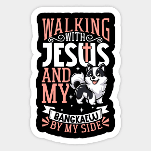 Jesus and dog - Thai Bangkaew Dog Sticker